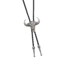 Unique Style Alloy Bullhead Bolo Necklace Tie Practical-bronze