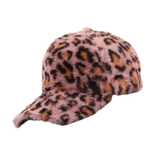 Warm Thick Plush Baseball Hat with Popular Leopard Pattern-4