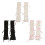 Comfortable Lace Bows Arm Warmers-White black bottom black b 2