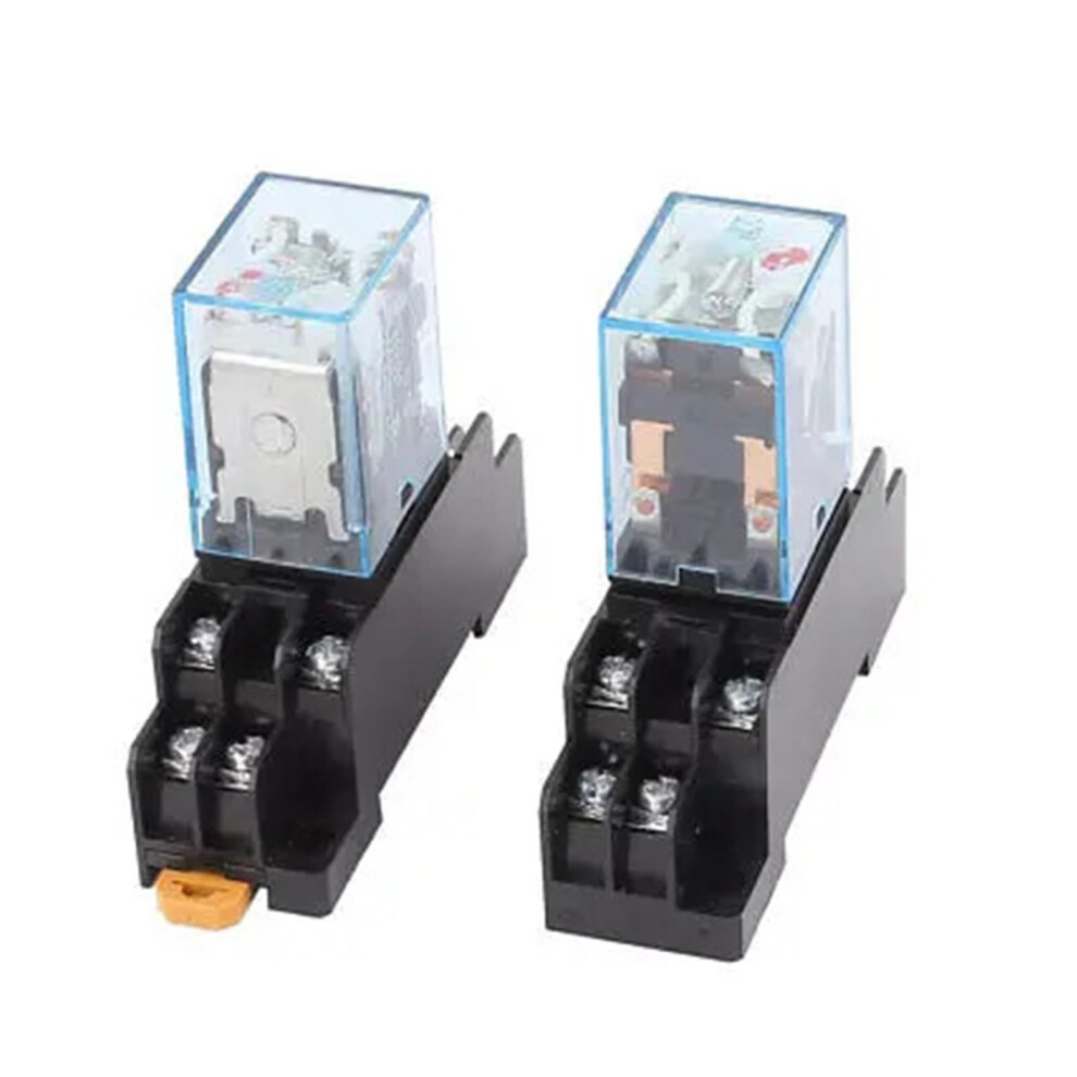 2 Pieces My2nj Ac 24V Coil 8P Dpdt Electromagnetic Power Relay With Socket Base 9426802269710