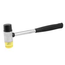 Nonslip Handle Double Head Mallet 26 cm, Rubber Mallet, NonSlip Grip Woodworking Hand Tool