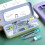 Compass Set 7PCS Stainless Steel Geometry Tools with Eraser Ruler for Students 3
