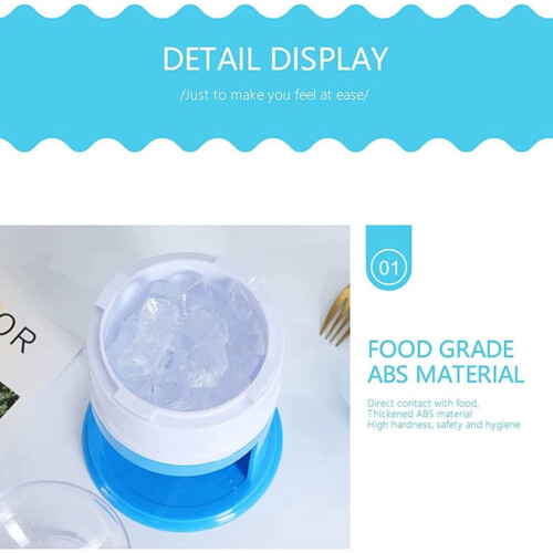 Ice Machine Manual Fruit Smoothie Maker, Mini Household Ice Crusher, Compact Countertop Tool 2