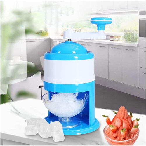 Ice Machine Manual Fruit Smoothie Maker, Mini Household Ice Crusher, Compact Countertop Tool 1