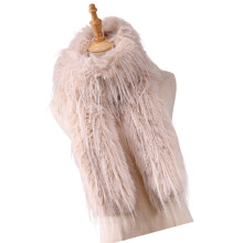 Zachte harige nekomslag Polyester wintersjaal Lichtgewicht-Beige