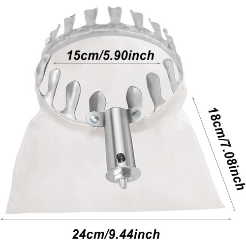 Fruit Tree Harvesting Tool Metal Fruit Harvester Head White Auxiliary Tools Collection Fruit Picker Head 2