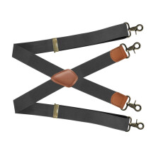 Praktische elastische herenbretels X rugclip-Donkergrijs