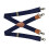 Lichtgewicht compacte bretels, elastische X-clip-Marineblauw 1