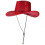 Polyester Sequined Cowboy Hats for Parties Festivals-Red 1