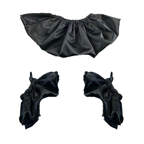 Collier gothique en couches de Polyester confortable,-noir