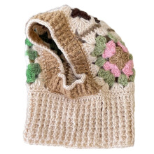 Weicher Kopf- und Nackenschutz, Sturmhaube, warme Mütze-Beige