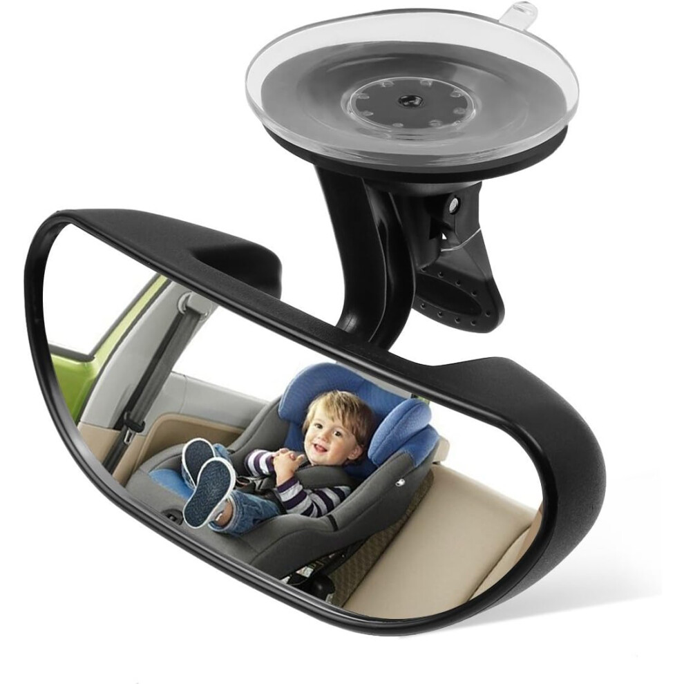 Advanced Baby Car Mirror, Safety Certified Rear View Mirror with ShatterProof Crystal Clear View, Quick & Easy Installation for Wide Angle Monitoring