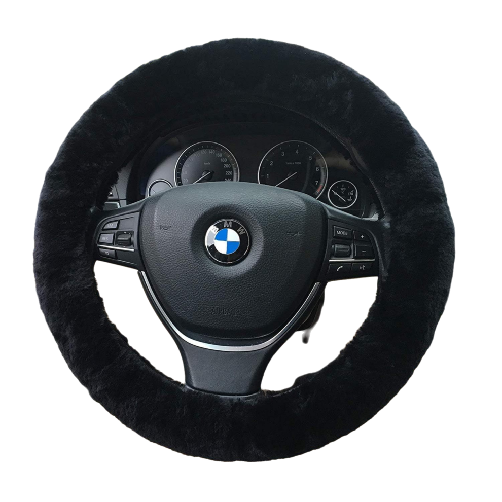 Fashionable Winter Warmth: Womens Winter Fashion Steering Wheel Covers, Fluffy Handbrake And Gear Shift Covers, Elevate Your Car's Style And 9190834255644