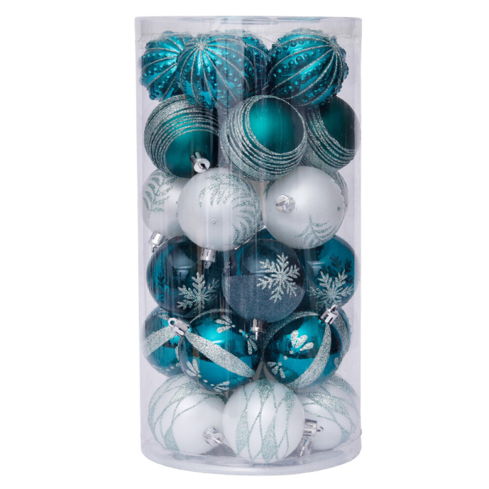 Festive Shatterproof Plastic Christmas Ball Ornaments, Vibrant Glitter Decorations For Holiday Festival, Wedding House Bar Party (42Pcs) 9138057244243