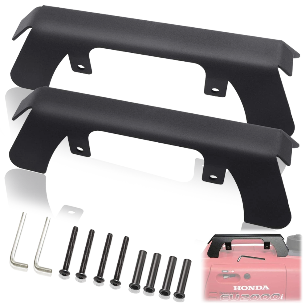 Chain Lockable Security Bracket For Honda Eu2200i Eu2000i, Theft Deterrent Protective Mount, Stainless Steel, Powder Coated, Heavy-Duty Metal 9190834603810