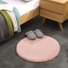 Cozy Companion for Any Space, Knitted Blanket with Ultra Soft Texture for Couch, Bed (Pink, 60 Cm Round)