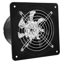 Ventilador de exaustão com válvula de retenção e design compacto, ventilador de metal para montagem em janela e parede, circulação de ar