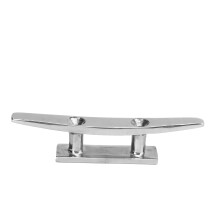Robust 316 Stainless Steel Dock Cleat 6in with 2 Holes for Marine Boat Lines