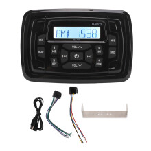 Marine stereo met mediaweergave, voorversterkeruitgangen en USB-poort, Bluetooth-compatibele AM/FM-radio voor boot, ATV, UTV, motorfiets, golfkar,