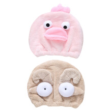 Microfiber Washcloth With Cute Bear Ears, Super Water-Absorbent Cap Adjustable Hair Towel For Kids, Comfortable Soft Texture, Quick Drying Without Nee