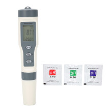 pH- und EC-Tester für Hydrokultur, digitales Salzgehaltsmessgerät für Pools und Aquarien, Multiparameter-Wasserqualitätsmessgerät mit