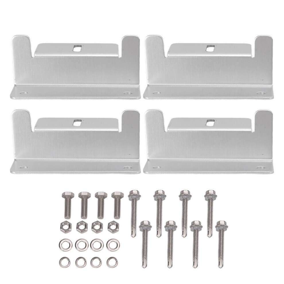Adj Install Solar Panel Mounting Brackets Corrosion-Free Lightweight Aluminum Uni Fit Dur Construction For Yachts Boats Rvs Off Grid Roofs 9190834483153