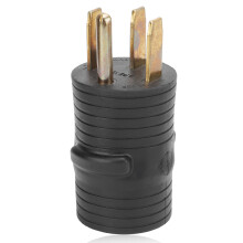 Einfach zu installierender Wohnmobil-Konverter, wandelt 50-A-Stecker in 30-A-Buchse um, kompaktes Design, hitzebeständiges PVC-Gehäuse,