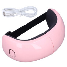 Massageador ocular confortável com aquecimento de 45C, tecido rosa com nanorrevestimento, máscara ocular aquecida, massagem por compressão,