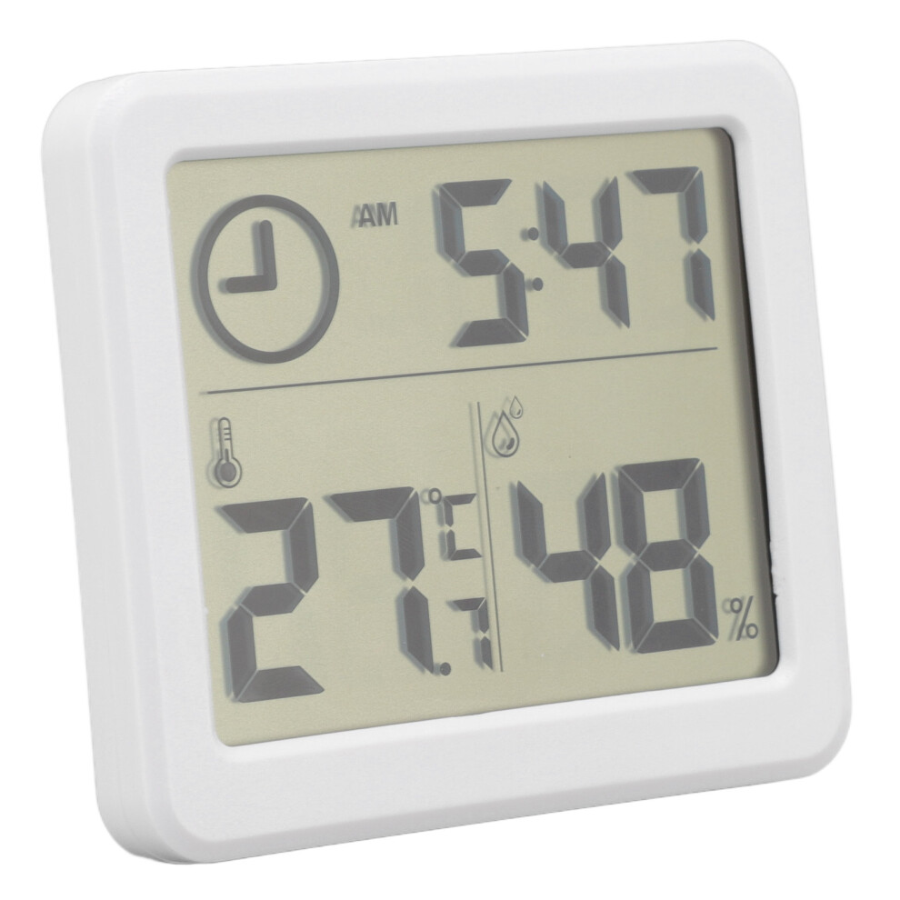 High Accuracy Digital Thermo-Hygrometer 3.2in Screen White