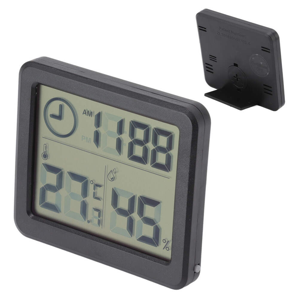 Four Stomatal Monitoring Digital Thermometer Hygrometer 3.2in Screen Black