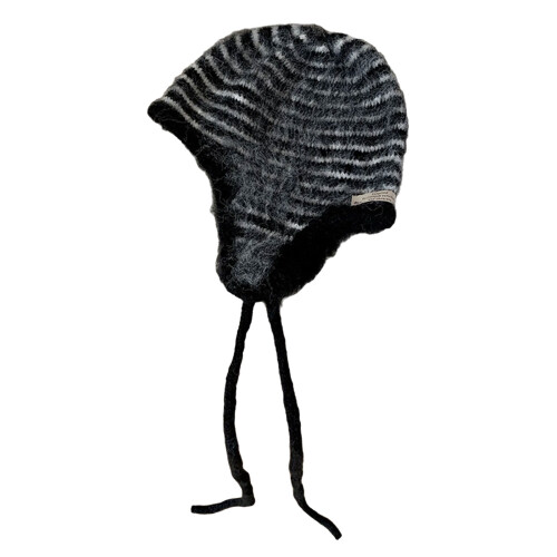 Hochleistungs-Strickpullover mit-schwarz-weiße Streifen