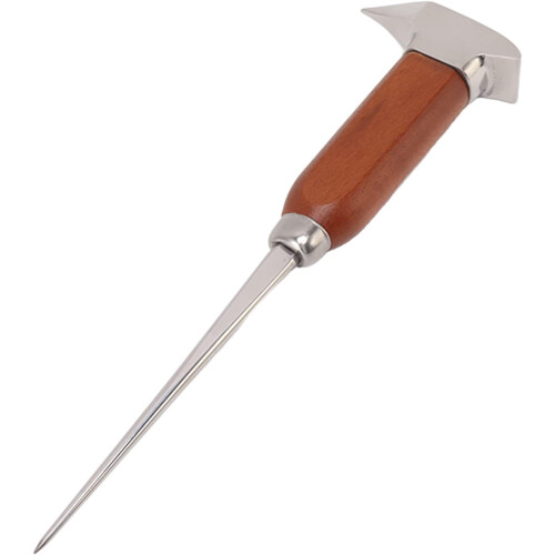 Ice Pick Stainless Steel Bar Tool With Wooden Handle, ConeChiselBall Ice Crusher For Bartender Tools 1