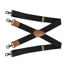 Leichte elastische Herren-Hosenträger mit X-Clip bieten-Schwarz