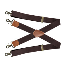 Modische elastische Herren-Hosenträger mit X-Clip für-braun