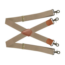 Leichte, kompakte Hosenträger, elastisch, X-Clip für-Beige