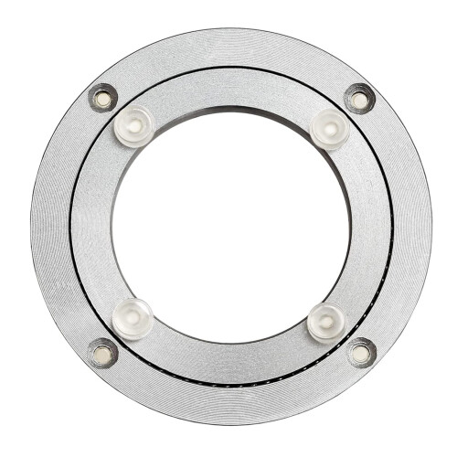 rotating tray Turntable Stand, 360Degree Rotating, for Kitchen, Dining Table, Silver