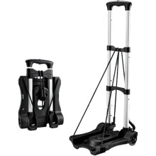 Folding Sack Truck Cart Utility Trolley with Wheels and Elastic Ropes Backpack Cart Luggage Trolley Shopping Cart