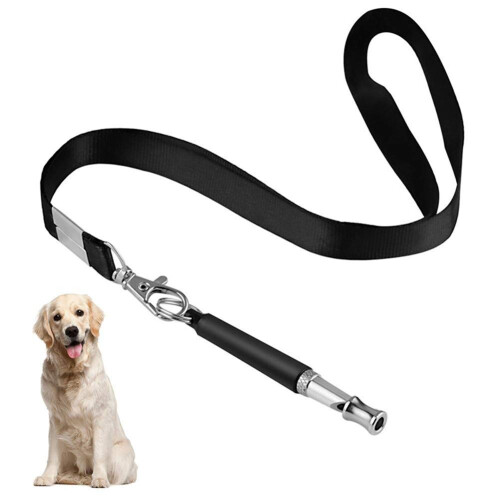 Dog Whistle  Frequency Dog Training Whistle with Lanyard Black 3pc