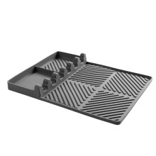 Spatula Mat for Grill Plate Silicone Grill Mat, Reusable, Dishwasher Safe, Grey, Grilling Mats for BBQs