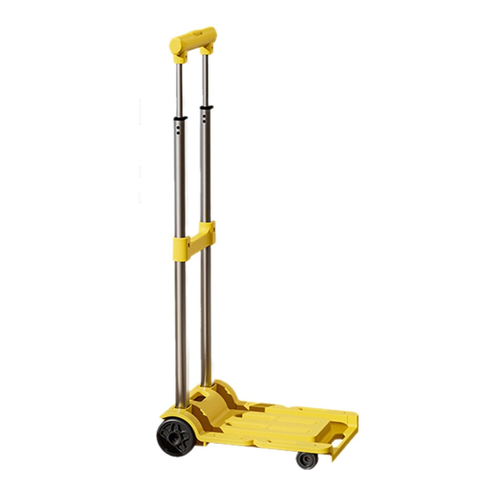 Folding Sack Truck, Folding Luggage Cart With Wheels, Foldable Rolling Cart For Moving Yellow 9412369001108
