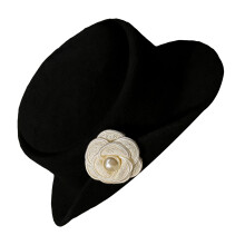 Chapeau de pêcheur en tissu de coton pour femmes,-Noir M