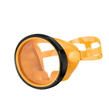 Underwater Glasses For Snorkelling Silicone And Glass Orange Black Snorkelling Goggles Glass Lenses