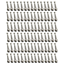 Embout de cordon de cravate Bolo en métal, 100 pièces,-Argent