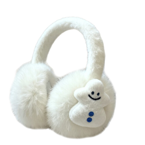 Cache-oreilles en peluche en fourrure sur le thème du-Blanc