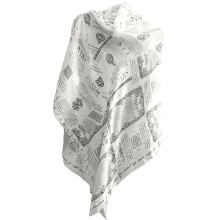 Pflegeleichter Polyester-Schal. Strapazierfähige-Weiß