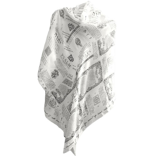 Pflegeleichter Polyester-Schal. Strapazierfähige-Weiß