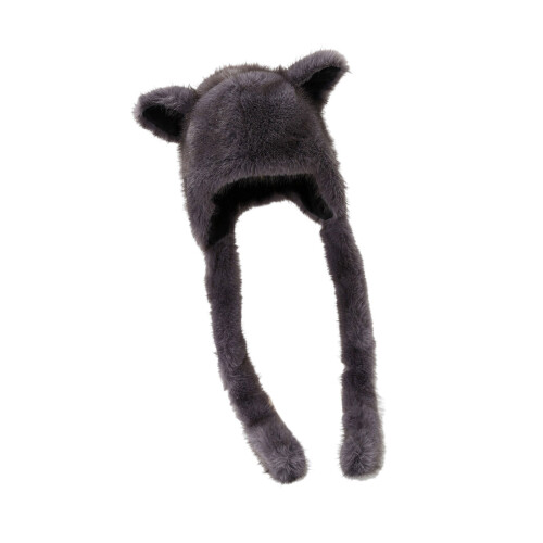 Chapeau d'oreille de protection offrant de la chaleur et-Gris