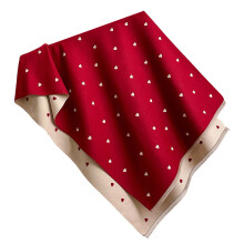 Châle Double face avec motif de cœur et longue écharpe-Rouge