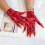 Gants de spectacles de danse à la mode, en- bras rouge noir 6