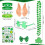 Chapeau Panama vert, couvre-chef décoratif lutin vert,-UN 5